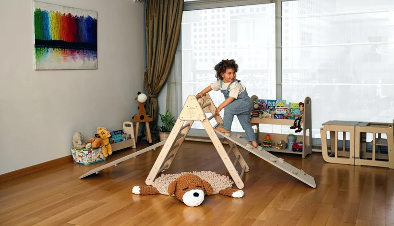 Kidoppo Pikler - Montessori Climbing Set (Triangle - Stair Ramp - Stone Ramp) Activity Set