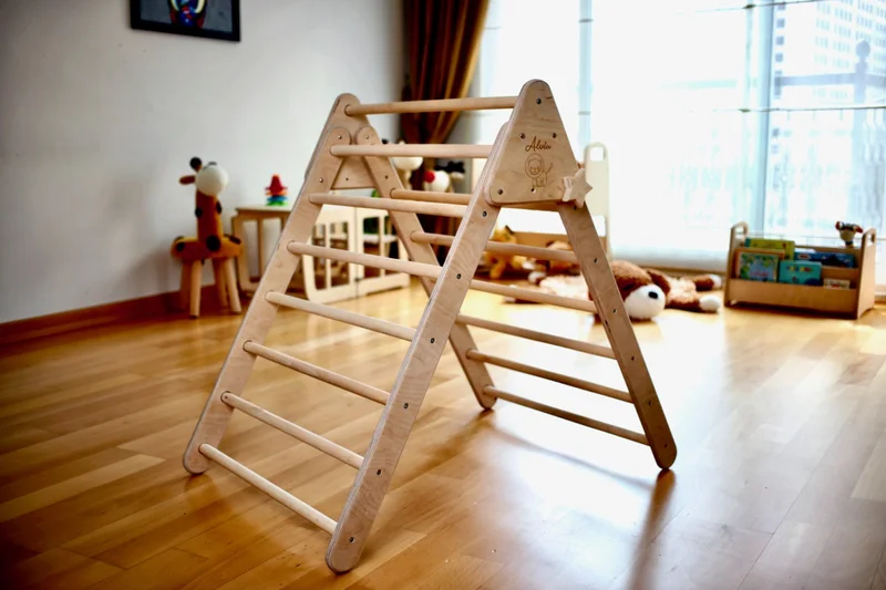 Kidoppo Pikler - Montessori Climbing Set (Triangle - Stair Ramp - Stone Ramp) Activity Set