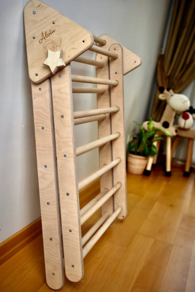 Kidoppo Pikler - Montessori Climbing Set (Triangle - Stair Ramp - Stone Ramp) Activity Set