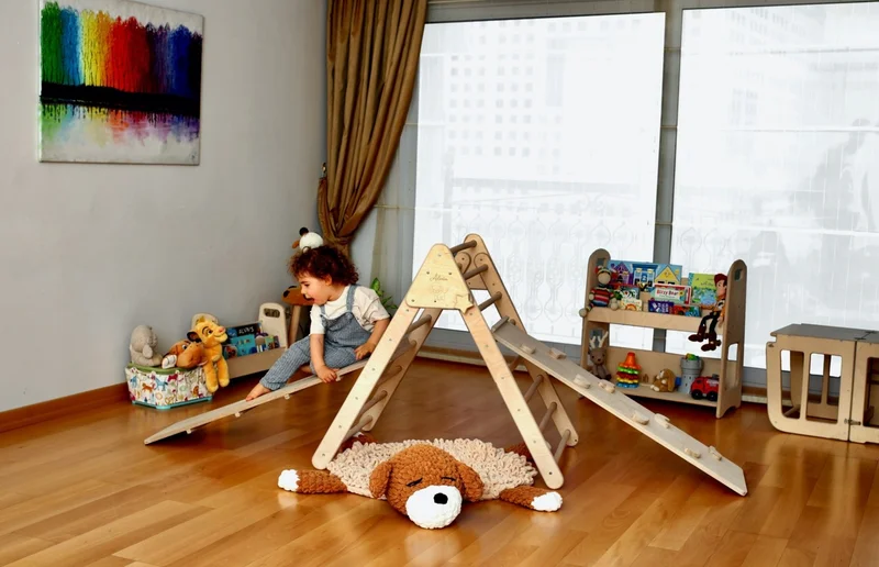 Kidoppo Pikler - Montessori Climbing Set (Triangle - Stair Ramp - Stone Ramp) Activity Set