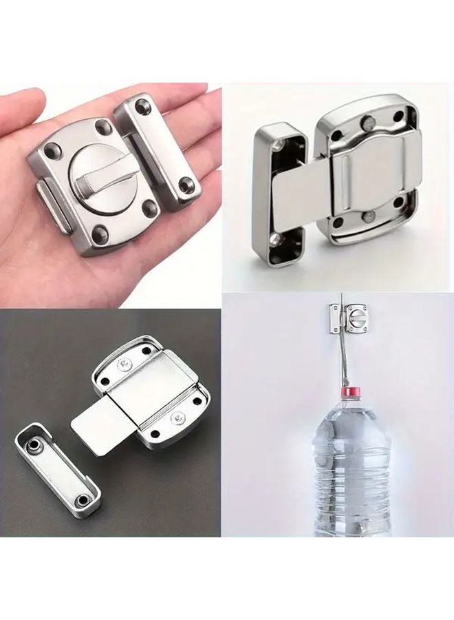 Silvery Interior Door Lock Enhanced Security For Bedroom Bathroom And French Doors - Image 3