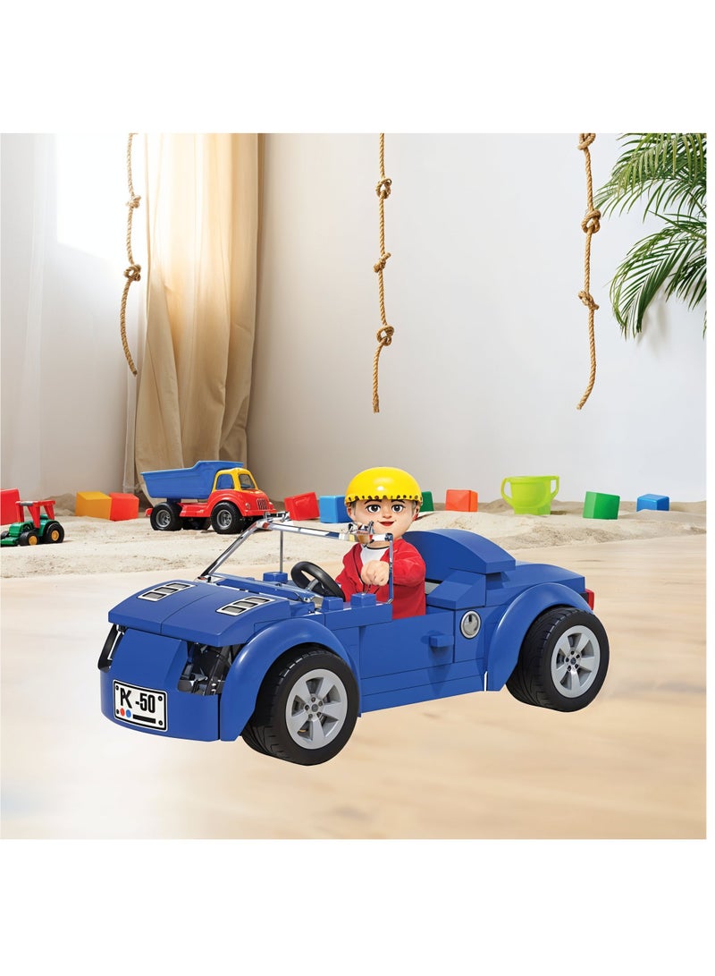 Playtive Convertible Puzzle Car Building Set for Kids (64 Pieces) , Educational Toy Compatible with Standard Bricks, Creative Construction Kit with Figure , STEM Learning for Boys and Girls Ages 5+ - Image 2