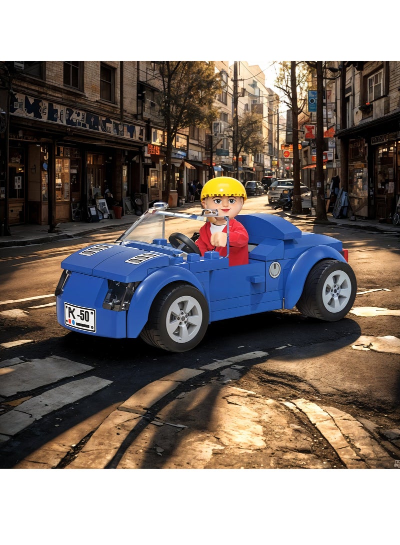 Playtive Convertible Puzzle Car Building Set for Kids (64 Pieces) , Educational Toy Compatible with Standard Bricks, Creative Construction Kit with Figure , STEM Learning for Boys and Girls Ages 5+ - Image 3