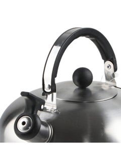 Bister Whistling Tea Kettle Light Weight Size 3.0 Liter Silver Polishing Color, Tea Pots for Stove Top Food Grade Stainless Steel with Folding Handle, Loud Whistle Kettle for Tea, Coffee, Milk - Milk White  - Image 3