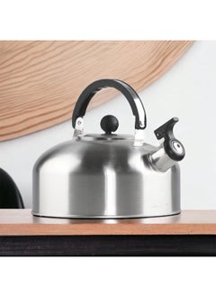 Bister Whistling Tea Kettle Light Weight Size 3.0 Liter Silver Polishing Color, Tea Pots for Stove Top Food Grade Stainless Steel with Folding Handle, Loud Whistle Kettle for Tea, Coffee, Milk - Milk White  - Image 5