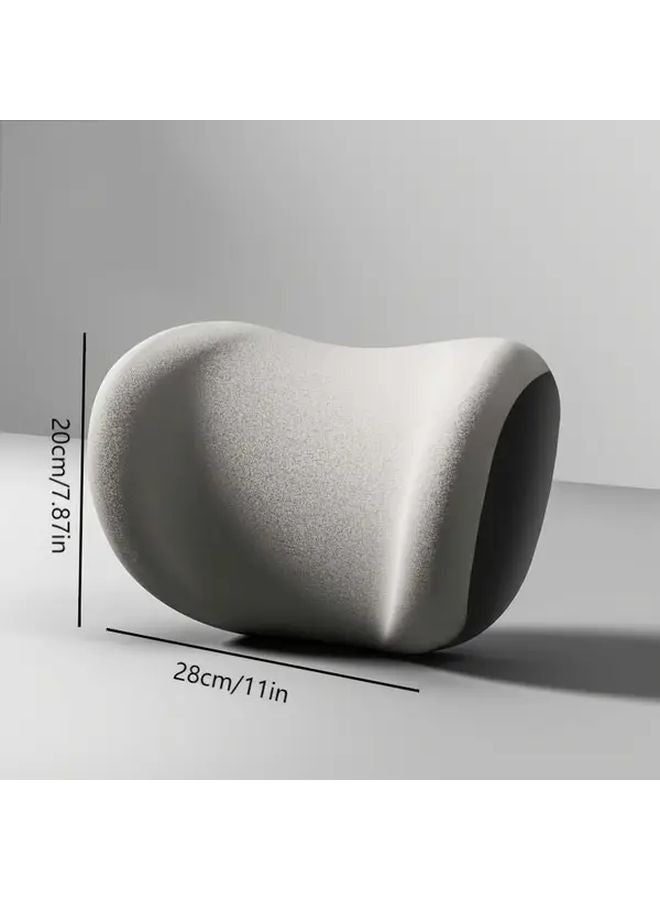 Pink Memory Foam Car Headrest and Lumbar Support Pillow for Neck and Back Protection on Long Drives - Image 2