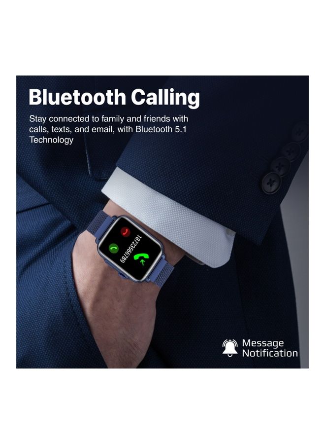PROMATE Smart Watch, Bluetooth 5.1 Health and Fitness Tracker with 1.8” IPS Display, 15-20 Day Battery Life, 100 Watch Faces, 37 Sports Modes and IP68 Water Resistance for iPhone 14, Galaxy S22, ProWatch-B18 Blue - Image 2