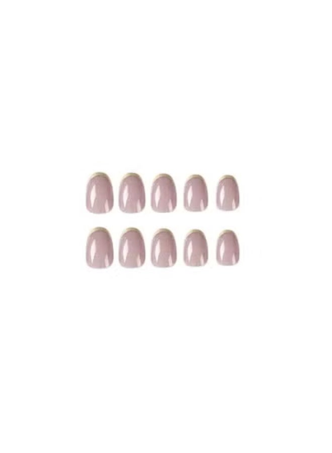 RESONIX 24pcs Medium Almond Press-On Nails – French Tip Fake Nails with Designs, Stylish Stick-On False Nails for Women - Image 5
