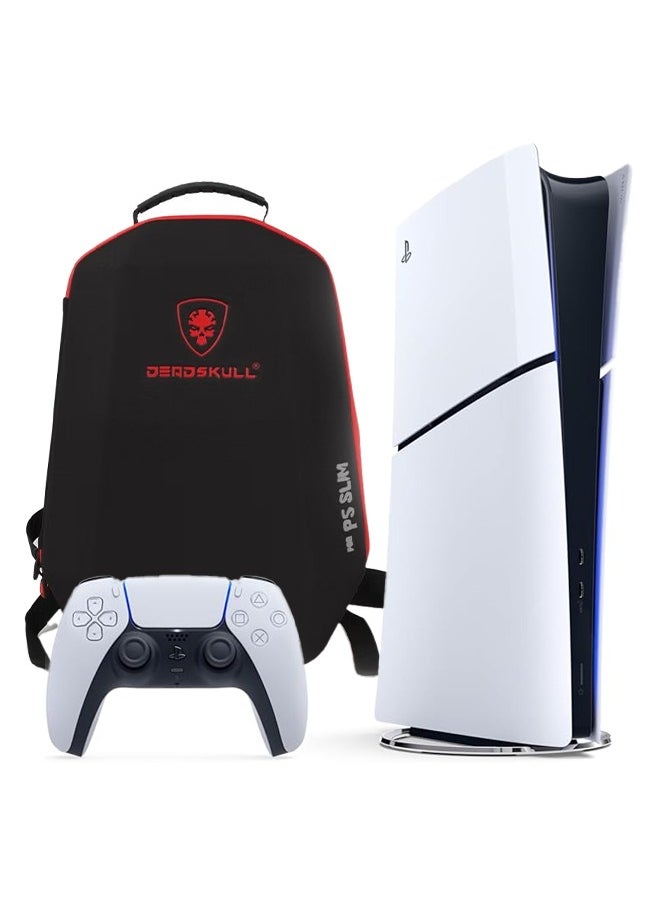 DEADSKULL For Sony PS5 Slim Carrying Case Travel Storage Bag Compatible with PlayStation 5 Slim Black  - Image 1