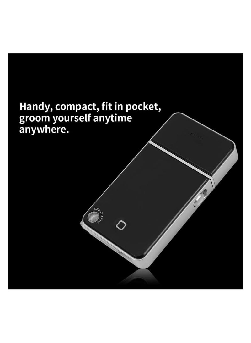 NIBEMINENT Men's Electric Shaver USB Charging Reciprocating Ultra Thin Razor Portable Mini Facial Beard Trimmer, Car electric cordless shaver. - Image 2