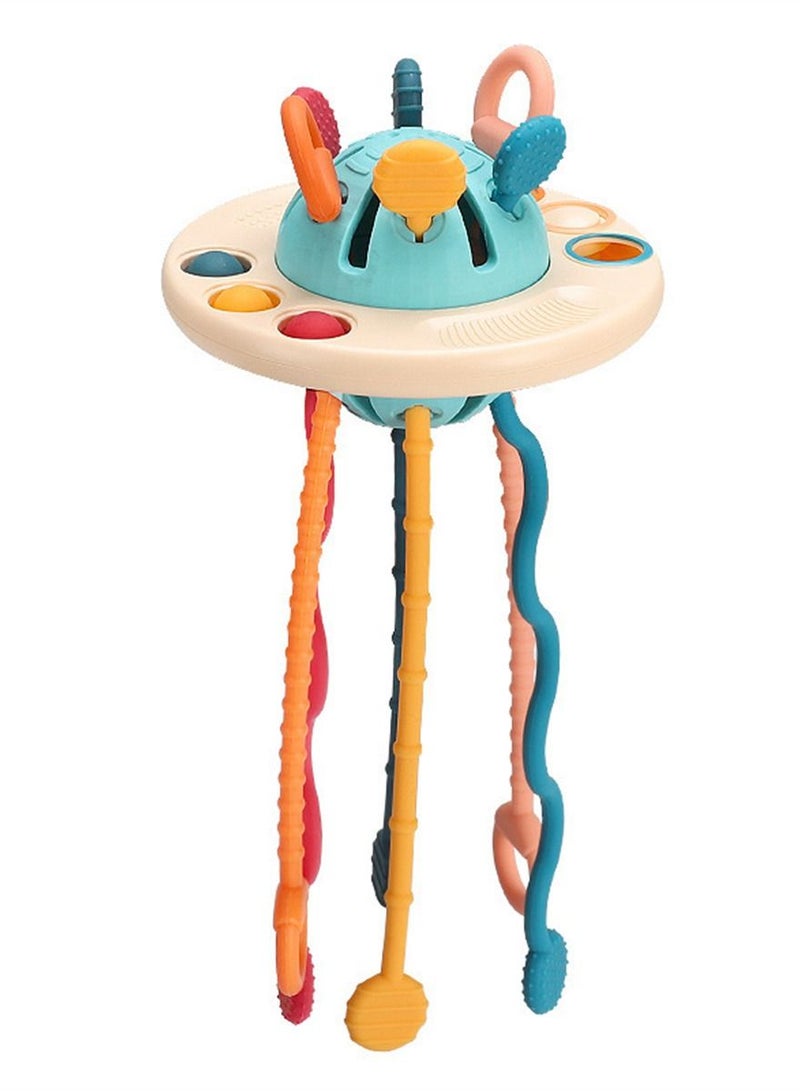 Loquat Fun Baby Touch Development Exercise Finger Pull Pull Music UFO Early Childhood Education Toys  21*12cm - Image 1