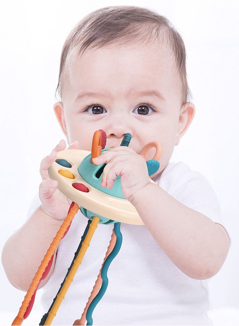 Loquat Fun Baby Touch Development Exercise Finger Pull Pull Music UFO Early Childhood Education Toys  21*12cm - Image 2