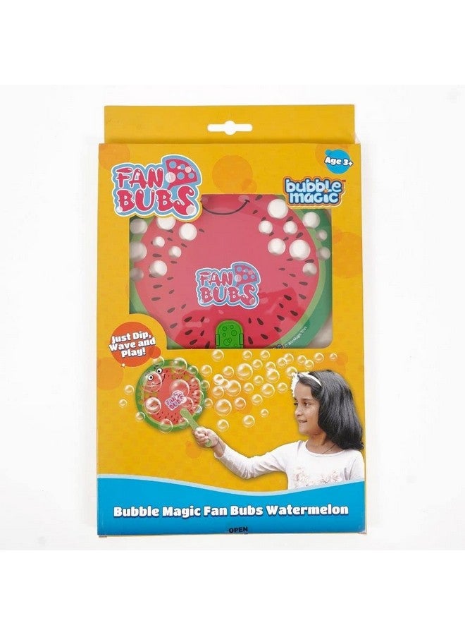 Bubble Magic Fan Bubs Watermelon, Bubble Solution with Hand Fan for The Kids 3 Years and Above, Multicolor, (FB50007) - Image 1