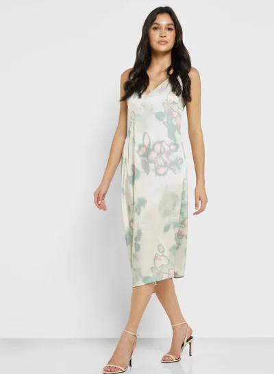 CALVIN KLEIN Floral Print Dress