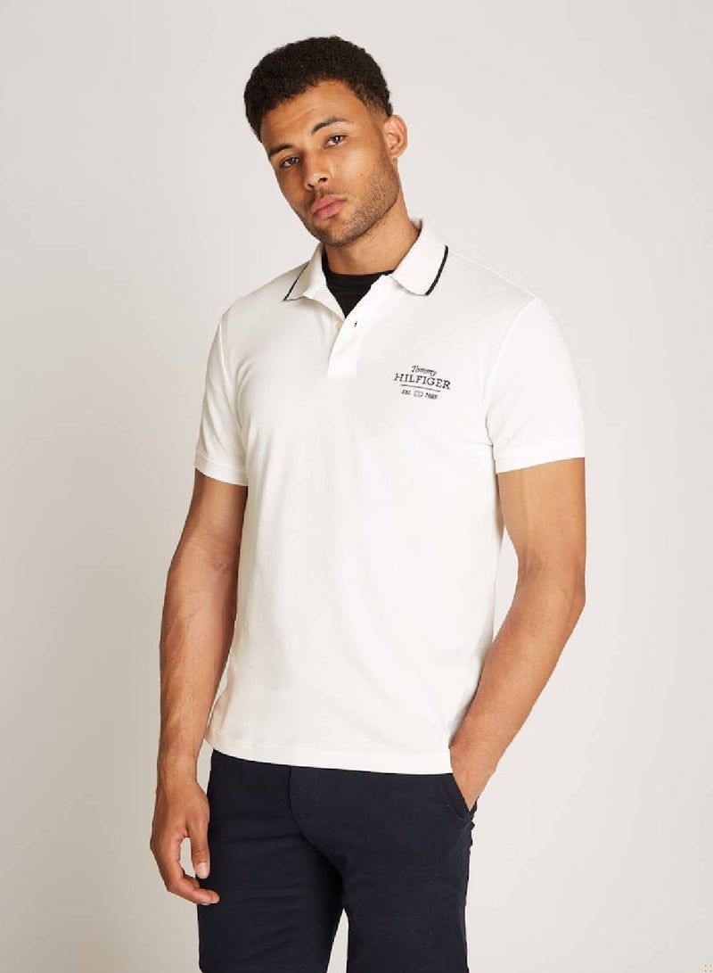 TOMMY HILFIGER Slim Tipped Polo Shirt - Image 1