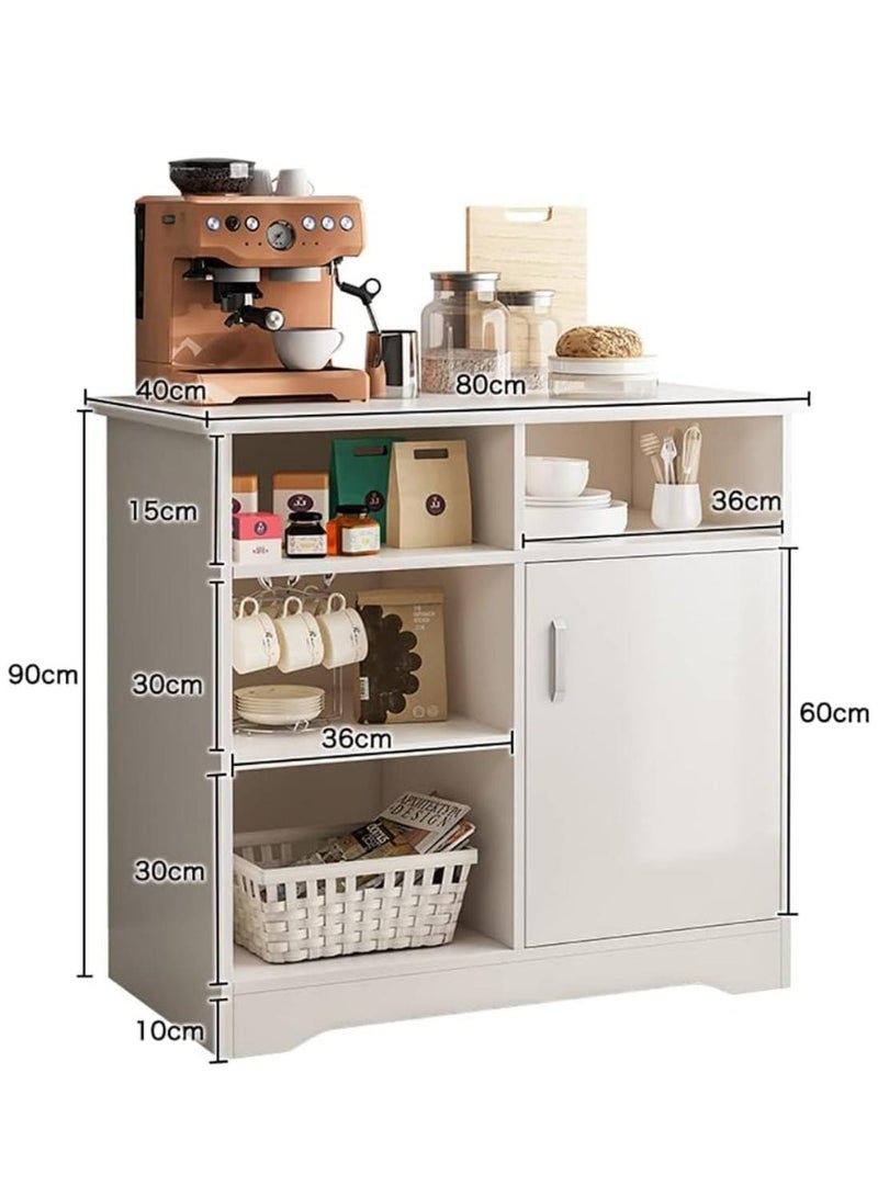 Coffee cabinet with side buffet storage space Fashionable side buffet storage Large console drawer for living room or office EI-209 - Image 3