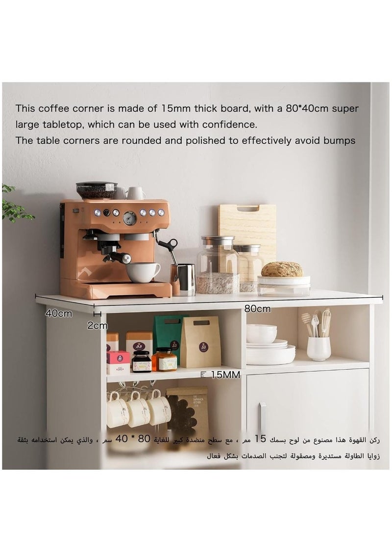 Coffee cabinet with side buffet storage space Fashionable side buffet storage Large console drawer for living room or office EI-209 - Image 5