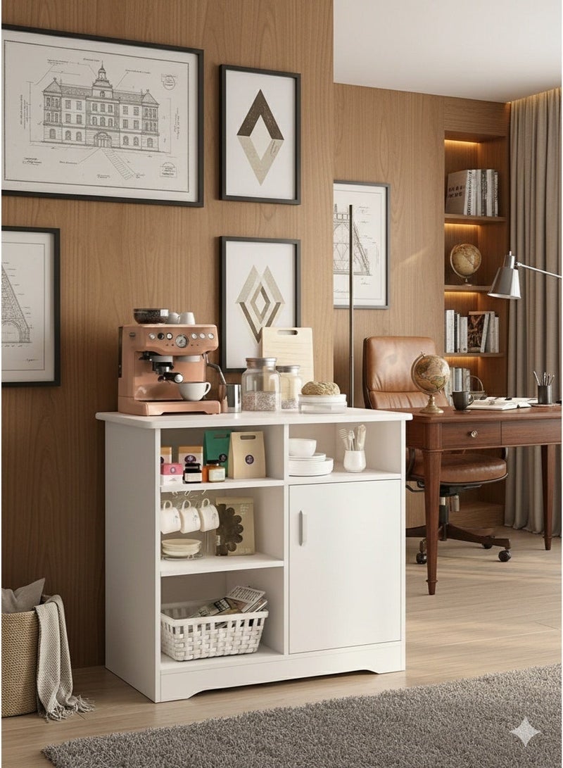 Coffee cabinet with side buffet storage space Fashionable side buffet storage Large console drawer for living room or office EI-209 - Image 3