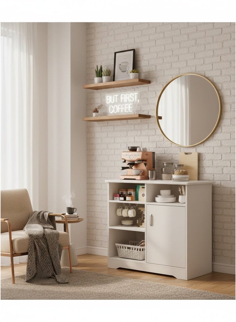 Coffee cabinet with side buffet storage space Fashionable side buffet storage Large console drawer for living room or office EI-209 - Image 2