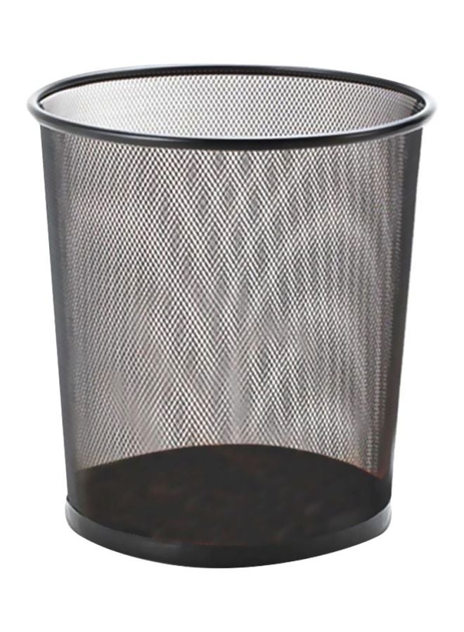 Metal Trash Bin Black