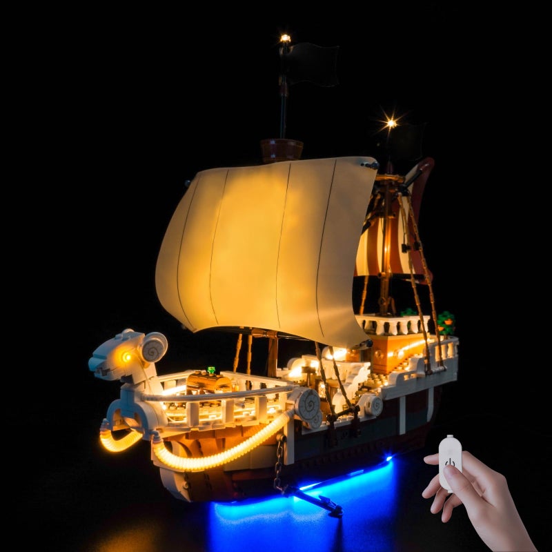 Hilighting Upgraded Led Light Kit Compatible with Lego One Piece The Going Merry Pirate Ship Building Set Touch Version Compatible with Lego 75639 for Adults Model Not Included - Image 3