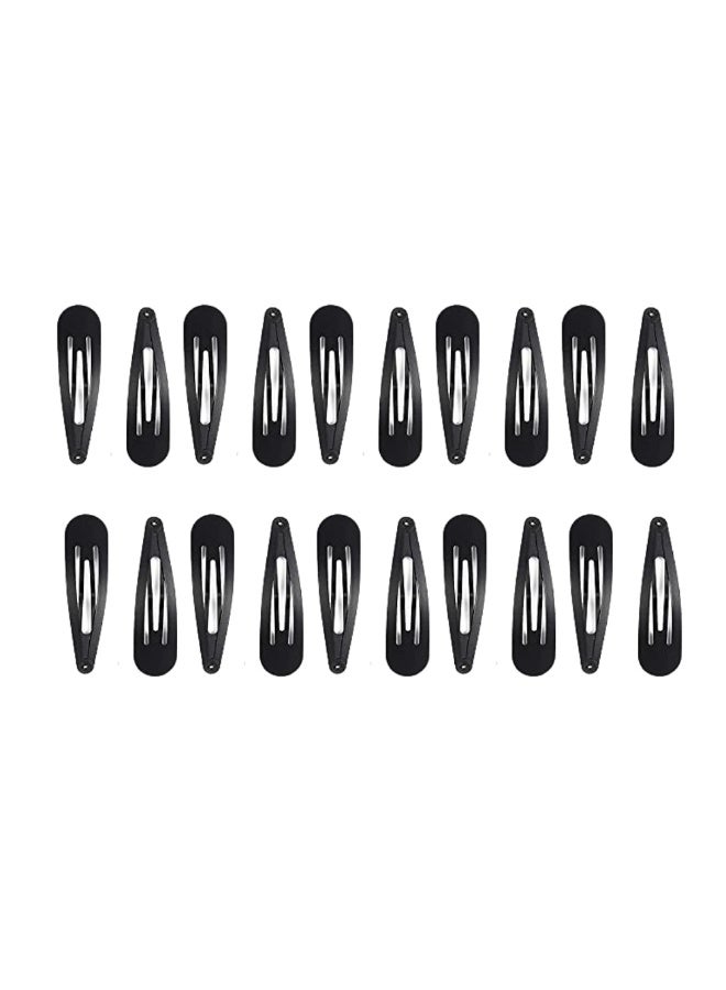 Fancy Black Fashionable Tik Tak Hair Clips For Ladies- 12pcs