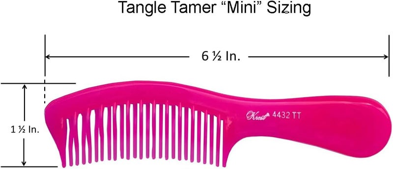 Krest Teal Tangle Tamer Curved Tooth Comb for Smooth and Drag-Free Combing - Image 3