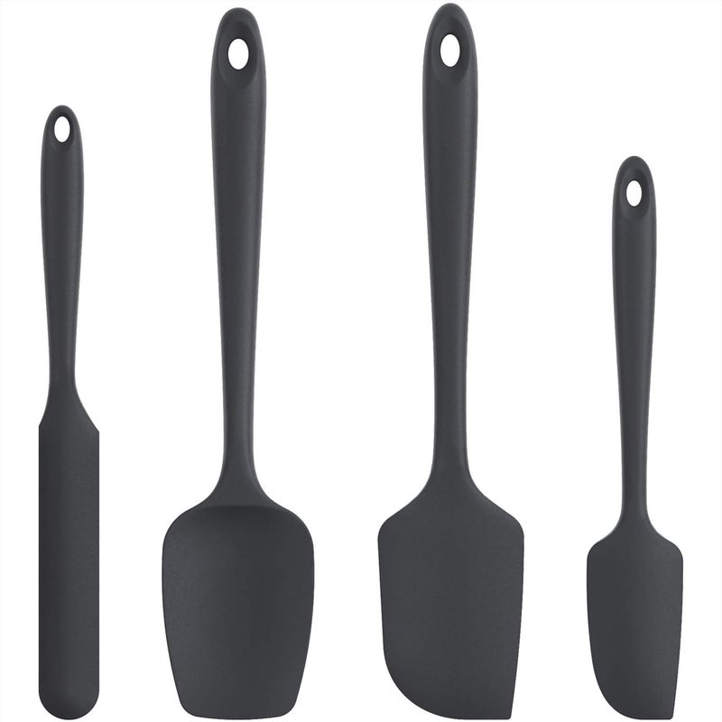 U-Taste Silicone Spatula Set with 480 Degrees Fahrenheit Heat Resistant (Black) - Image 1