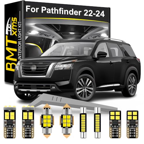 طقم إضاءة داخلية LED بديل لسيارة نيسان باثفايندر R53 2022 2023 2024 سوبر برايت 6000K أبيض
