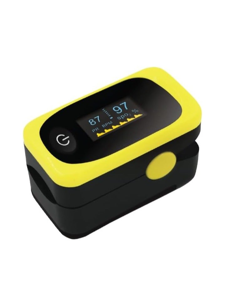 جهاز قياس الأكسجين في الدم ونبض القلب موديل Pulsox-304 بشاشة OLED ومنبه وإيقاف تلقائي – أسود - Image 1