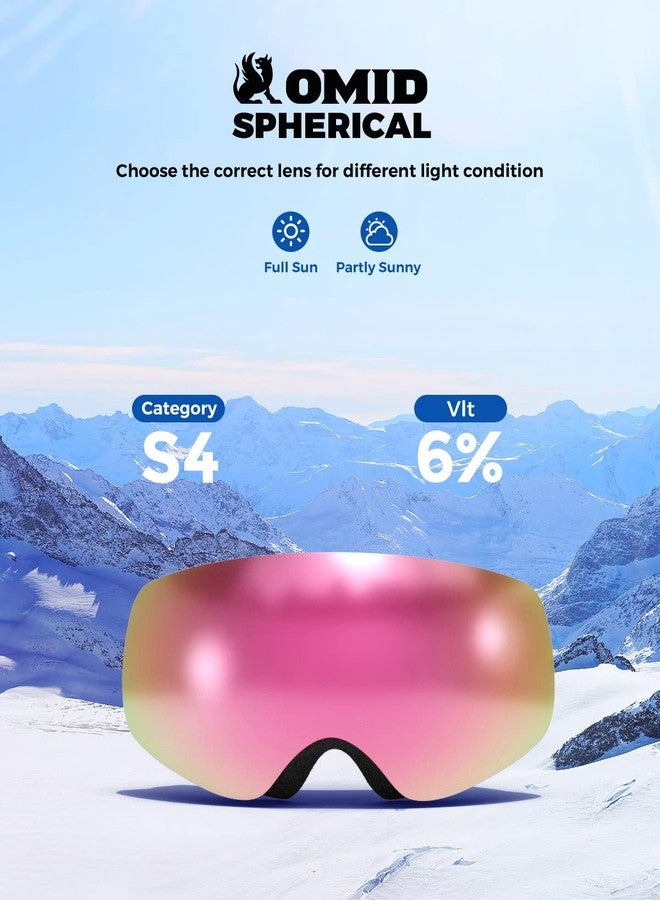 OMID Kids Ski Goggles, Z1 Anti-fog UV Protection Snow Goggles Frameless OTG Snowboard Goggles for Boys Girls Youth - Image 4