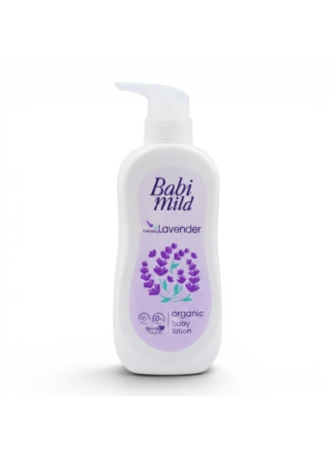 BABIMILD Babi Mild Relaxing Lavender Organic Baby Lotion – Gentle Touch Moisturizing Care for Soft & Calm Baby Skin (0+ Months)350ml - Image 1