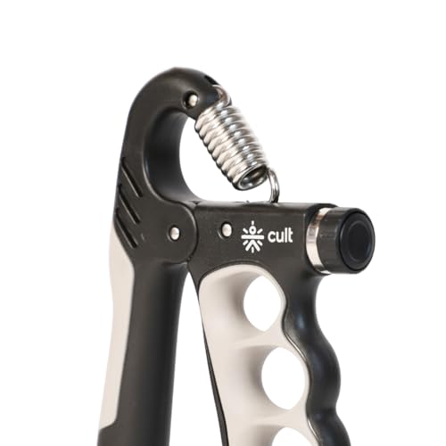 cult Adjustable Hand Gripper with Counter for Men Women – Steel Coil Grip Strengthener 5-100 kg TPR Handle Ergonomic Fitness Tool for Forearm Exercise Wrist Training Portable Gym Equipment - Image 2
