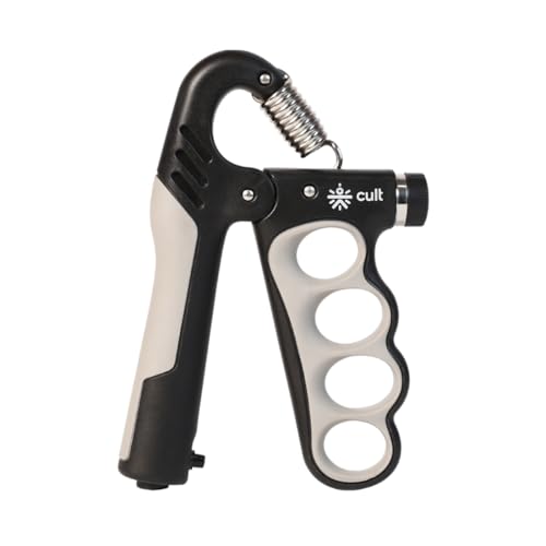 cult Adjustable Hand Gripper with Counter for Men Women – Steel Coil Grip Strengthener 5-100 kg TPR Handle Ergonomic Fitness Tool for Forearm Exercise Wrist Training Portable Gym Equipment - Image 1