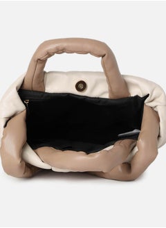 Haute Sauce Tufted Treasure Beige Tote Bag  - Image 4