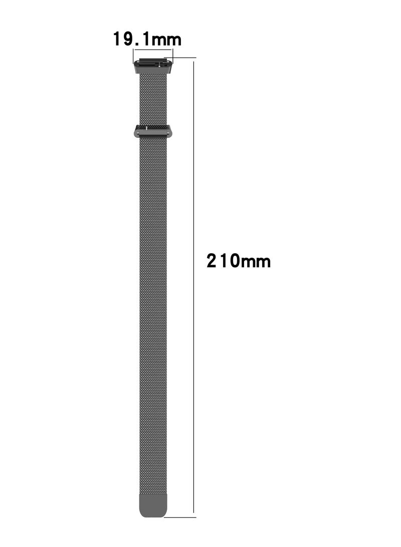 BGM Stainless Steel Milano Replacement Band For Huawei Band 7/7 NFC Grey  - Image 2