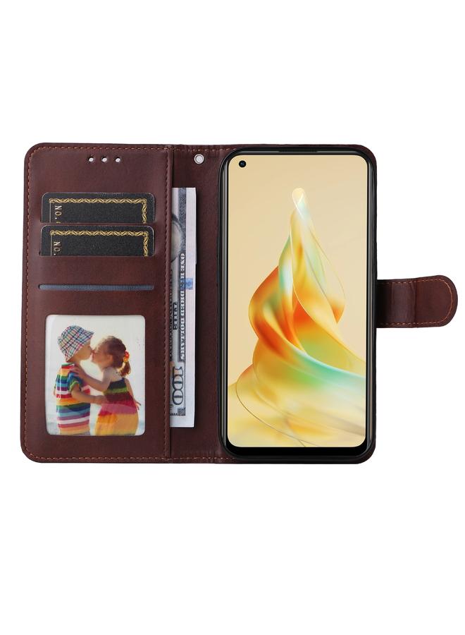 اس-توب جراب هاتف OPPO Reno8 T 4G كلاسيكي من جلد العجل المنفوخ - Image 4