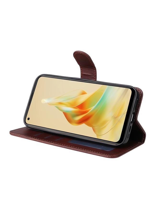 اس-توب جراب هاتف OPPO Reno8 T 4G كلاسيكي من جلد العجل المنفوخ - Image 5