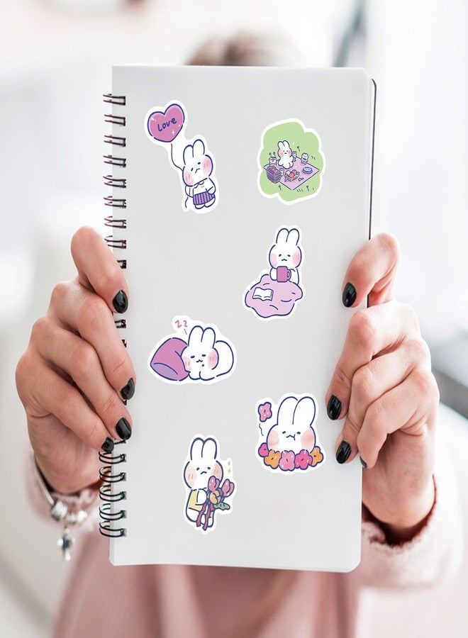 Meisuitd 50Pieces Kawaii Rabbit Stickers for Kids Cute Waterproof Vinyl Stickers for Laptops Skateboard Computer Bicycle Car Water Bottles DIY Decals - Image 3