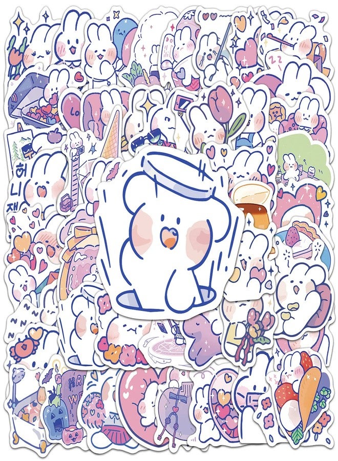 Meisuitd 50Pieces Kawaii Rabbit Stickers for Kids Cute Waterproof Vinyl Stickers for Laptops Skateboard Computer Bicycle Car Water Bottles DIY Decals - Image 1