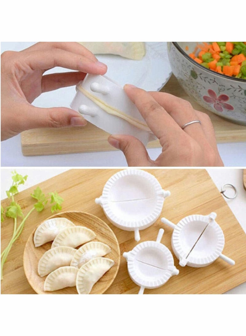 واي آند دي Dumpling Maker Set, Plastic Pressing Pie Ravioli Mould Cooking Molds, Tools 3Packs with Different Sizes of Mold for DIY Making Dumplings 7cm, 8cm, 10cm - Image 3