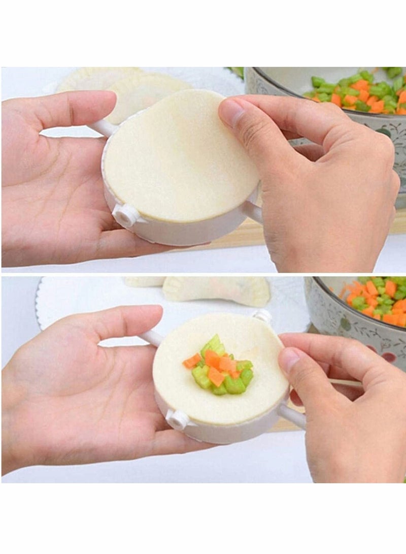واي آند دي Dumpling Maker Set, Plastic Pressing Pie Ravioli Mould Cooking Molds, Tools 3Packs with Different Sizes of Mold for DIY Making Dumplings 7cm, 8cm, 10cm - Image 4
