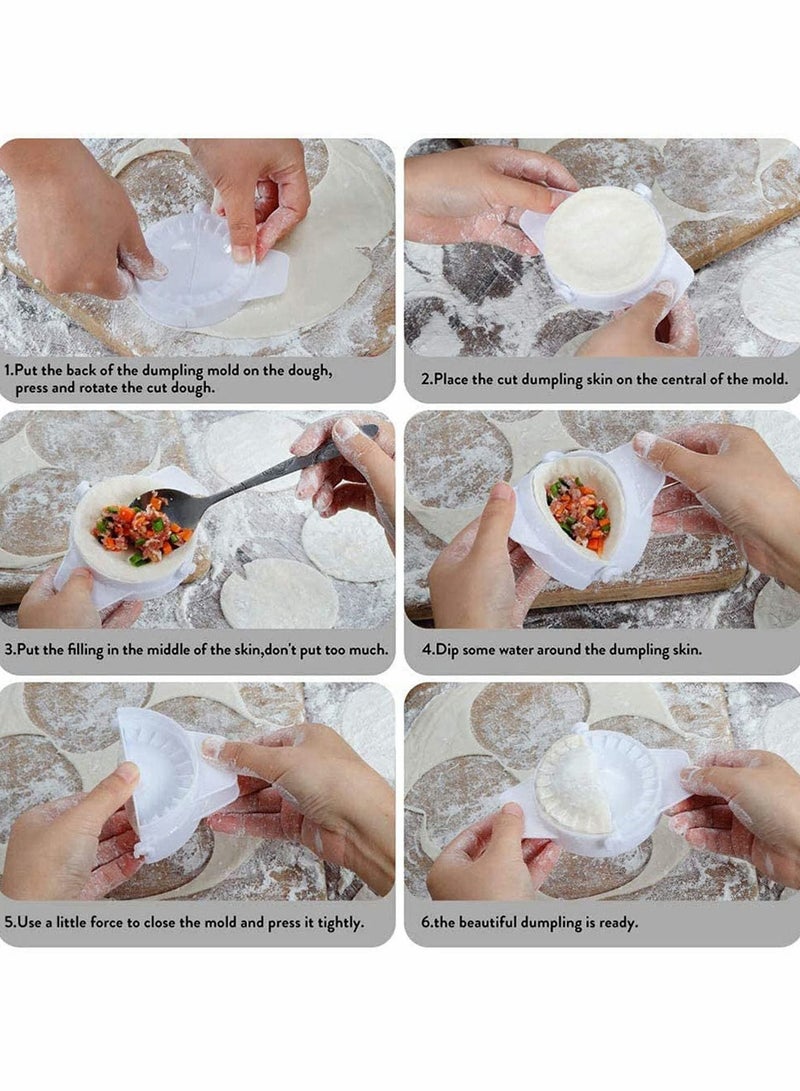 واي آند دي Dumpling Maker Set, Plastic Pressing Pie Ravioli Mould Cooking Molds, Tools 3Packs with Different Sizes of Mold for DIY Making Dumplings 7cm, 8cm, 10cm - Image 5