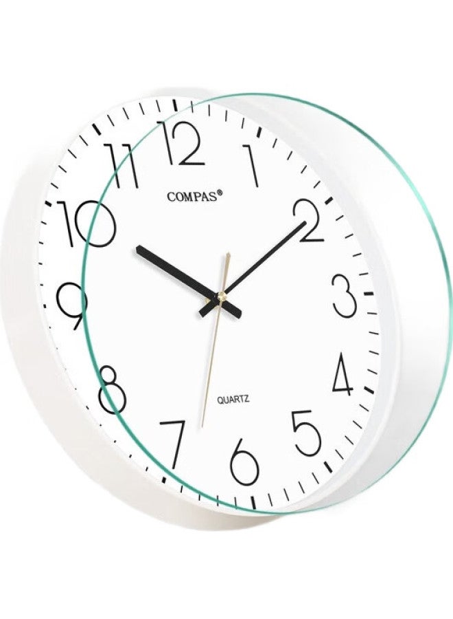 Compas Creative Minimalist Wall Clock Living Room Quartz Clock Wall Clock Bedroom Clock C3242 Pure White 28Cm - Image 2
