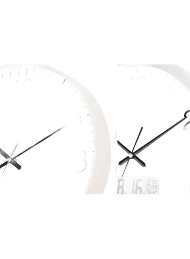 Compas Creative Minimalist Wall Clock Living Room Quartz Clock Wall Clock Bedroom Clock C3242 Pure White 28Cm - Image 3