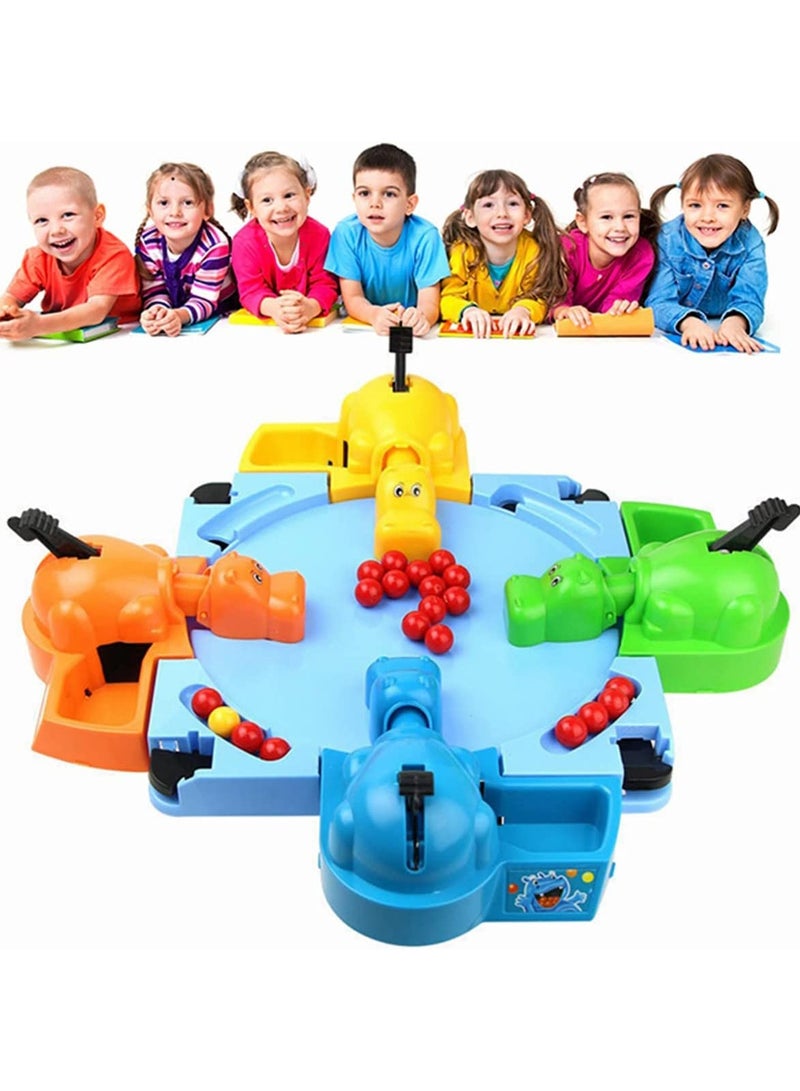 SYOSI 4 Player Family Game Set-Hungry Hippos Board Game, ntense Game of Quick Reflexes,Pre School Game for Kids, Multiplayer Board Game for School, Home, Camping - Image 3