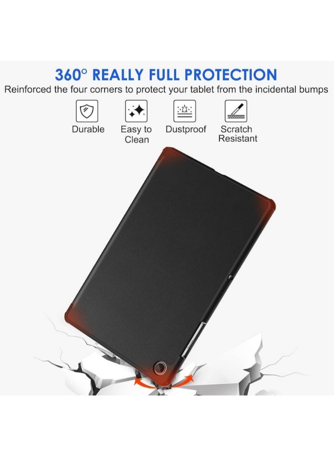PROTECT Protective Cover for Samsung Tab S6 Lite | With Screen Protector, Trifold Stand, Auto Sleep/Wake, Silicone, Pencil Slot, Black – Model: PSTS6LBLK - Image 3