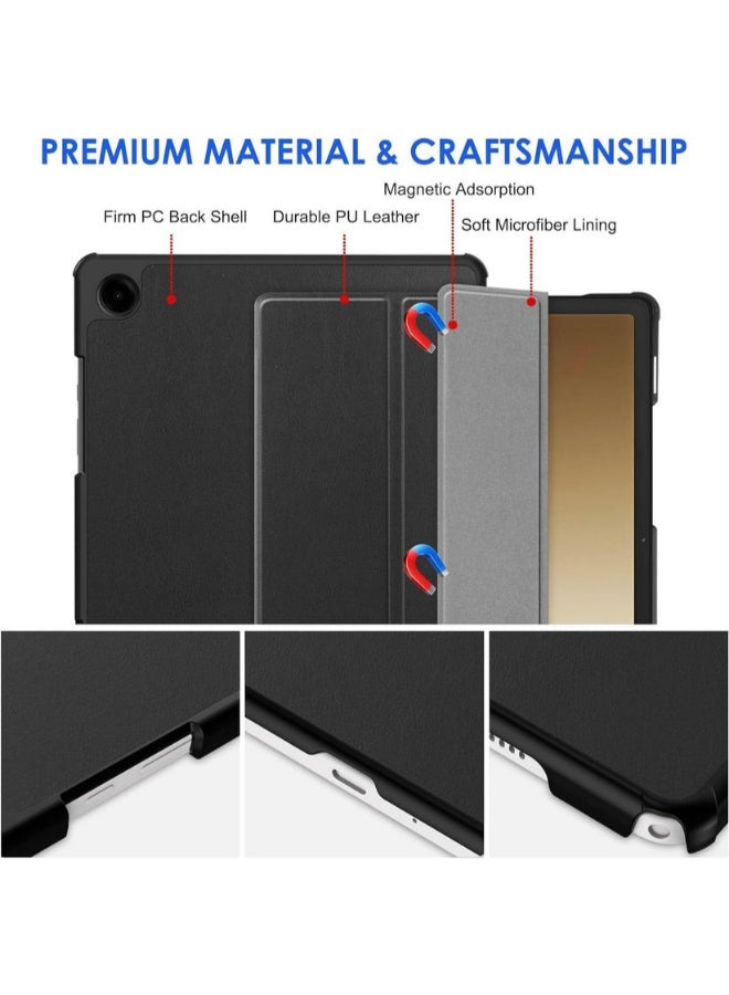 PROTECT Protective Cover for Samsung Tab S6 Lite | With Screen Protector, Trifold Stand, Auto Sleep/Wake, Silicone, Pencil Slot, Black – Model: PSTS6LBLK - Image 4