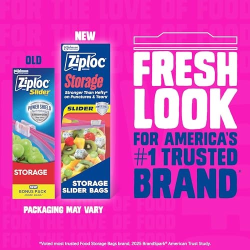 Ziploc Gallon Food Storage Slider Bags, Power Shield Technology for More Durability, 18 Count (Packaging May Vary) - Image 2