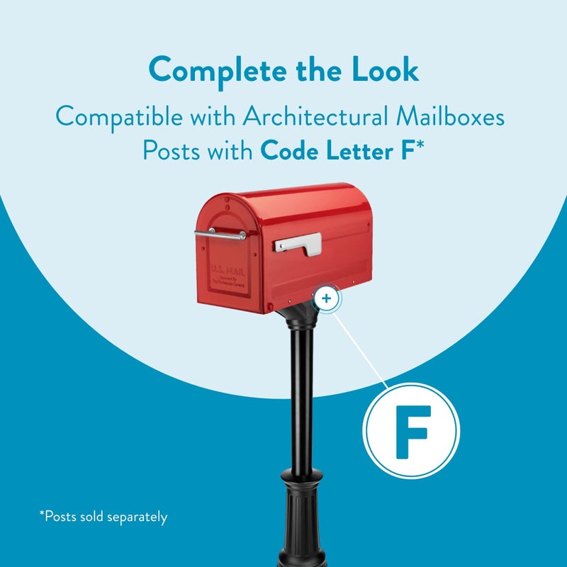 Architectural Mailboxes 7900-7R-SR Boulder Mailbox, Red - Image 5